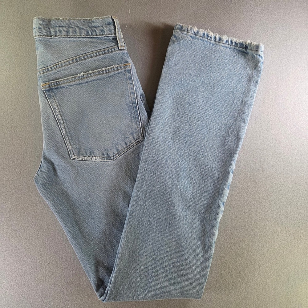 Frame Denim Straight Leg Jeans in Light Blue Wash